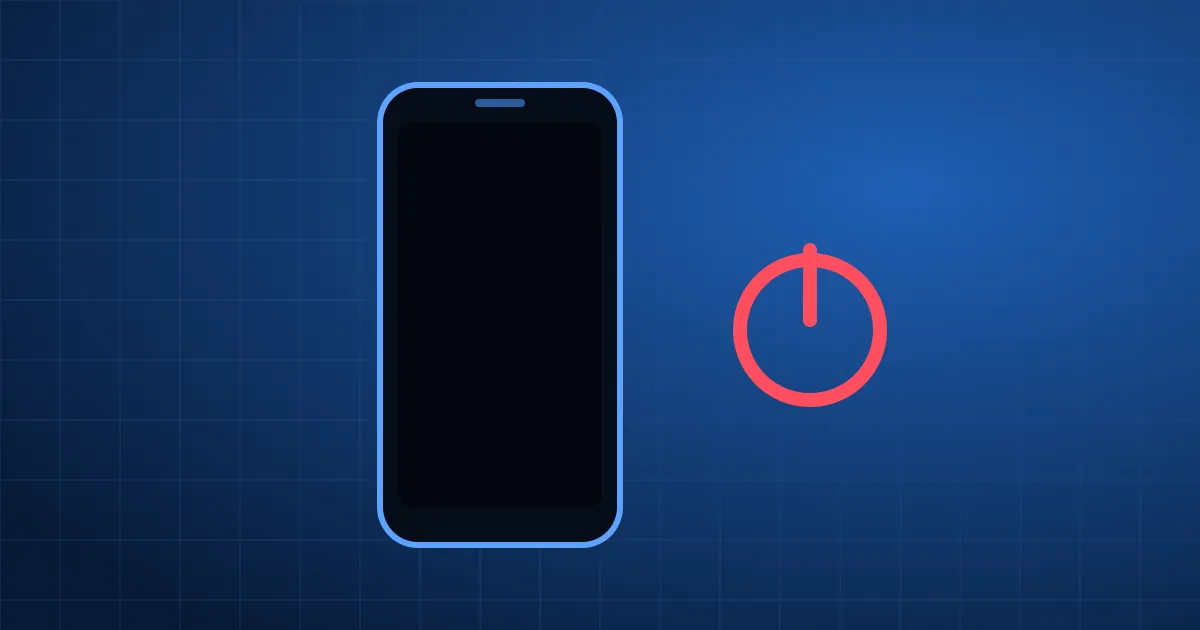 Téléphone qui ne s’allume plus : illustration d’un smartphone éteint et d’un bouton d’alimentation