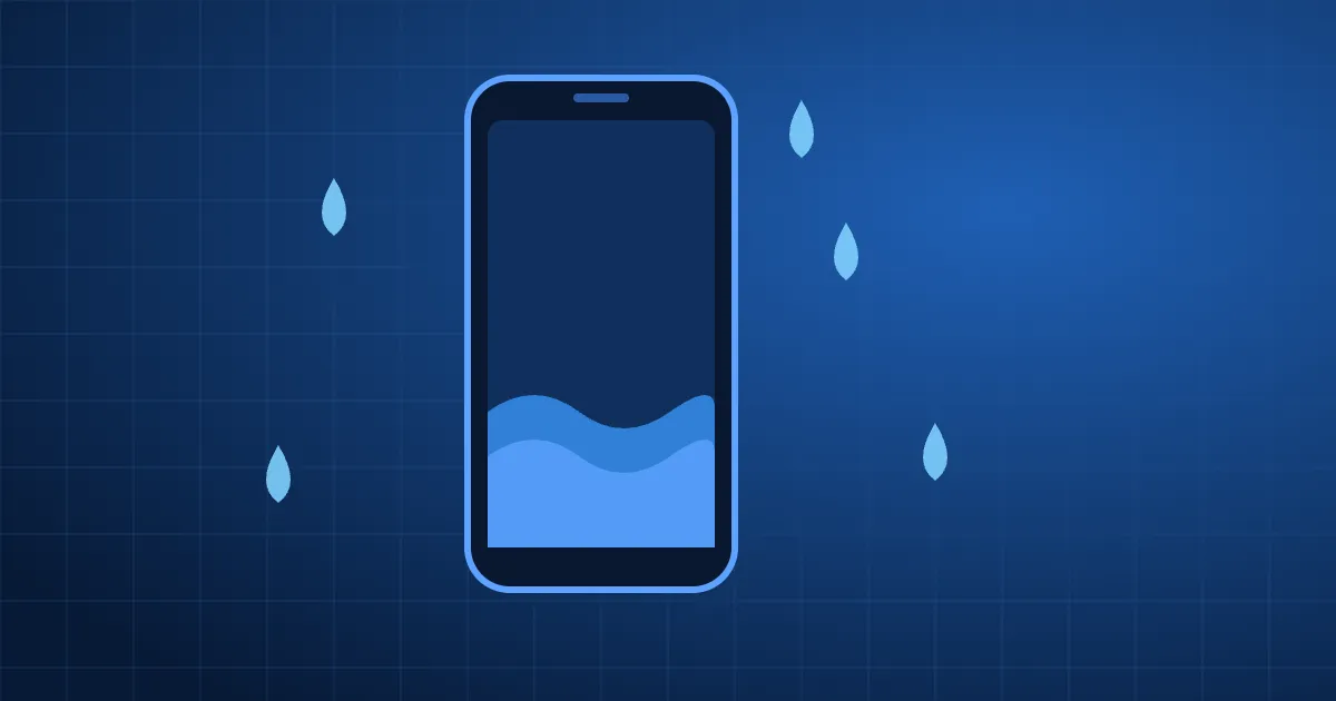 Téléphone tombé dans l’eau : illustration d’un smartphone plongé dans l’eau