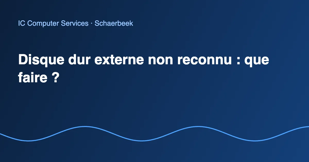 Harde schijf niet herkend: diagnose in het atelier van IC Computer Services