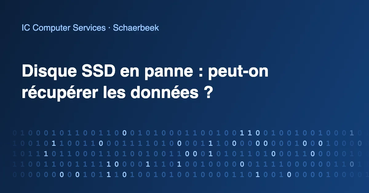 Disque SSD en panne : peut-on récupérer les données